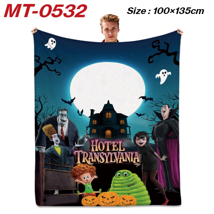 hotel Transylvania Anime flannel blanket air conditioner quilt double-sided printing 100x135cm MT-0532