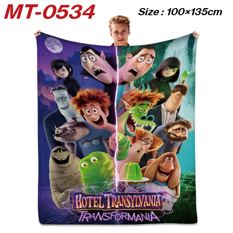 hotel Transylvania Anime flannel blanket air conditioner quilt double-sided printing 100x135cm MT-0534