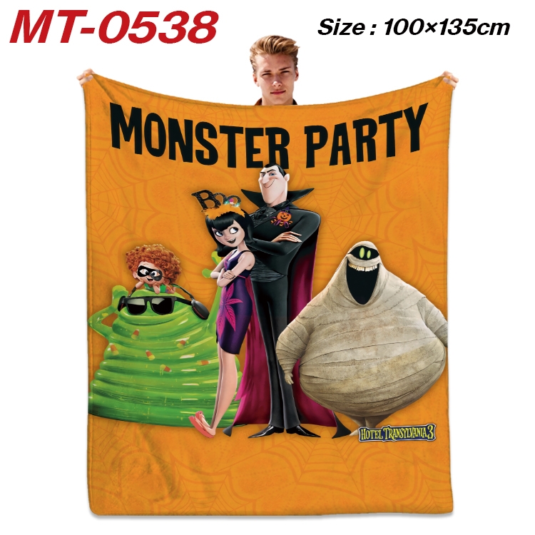 hotel Transylvania Anime flannel blanket air conditioner quilt double-sided printing 100x135cm MT-0538