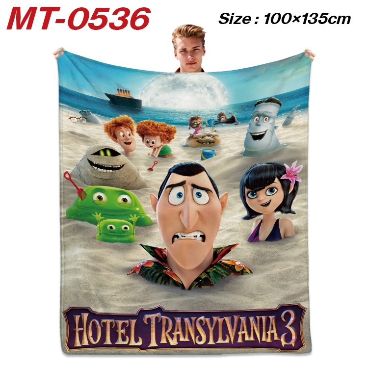 hotel Transylvania Anime flannel blanket air conditioner quilt double-sided printing 100x135cm MT-0536