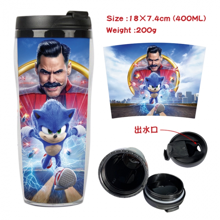 Sonic The Hedgehog Anime Starbucks leak proof and insulated cup 18X7.4CM 400ML 2A