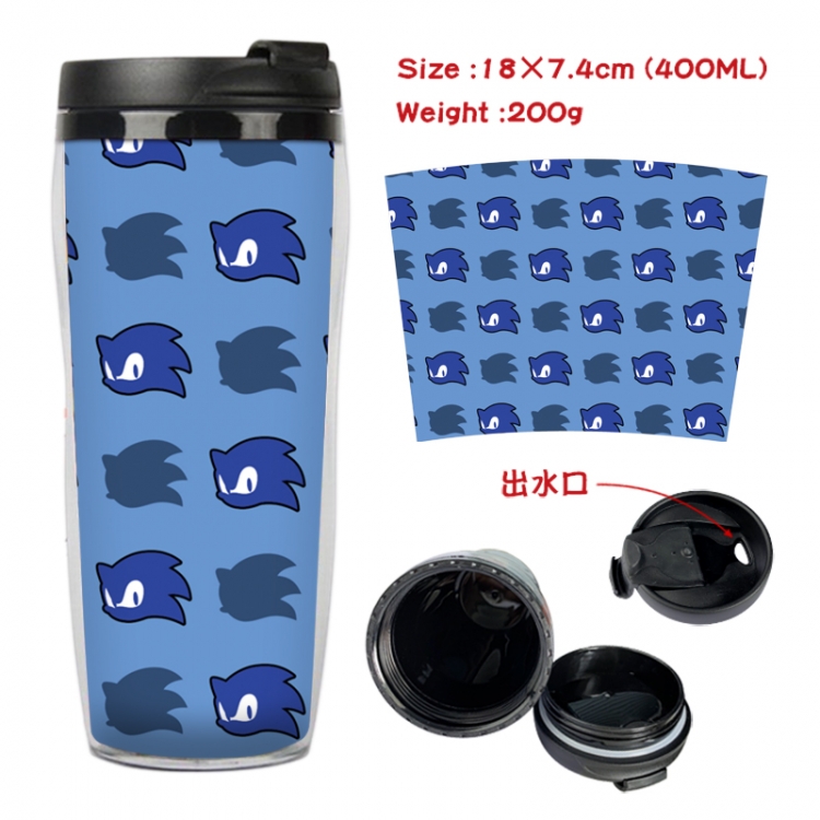 Sonic The Hedgehog Anime Starbucks leak proof and insulated cup 18X7.4CM 400ML 6A