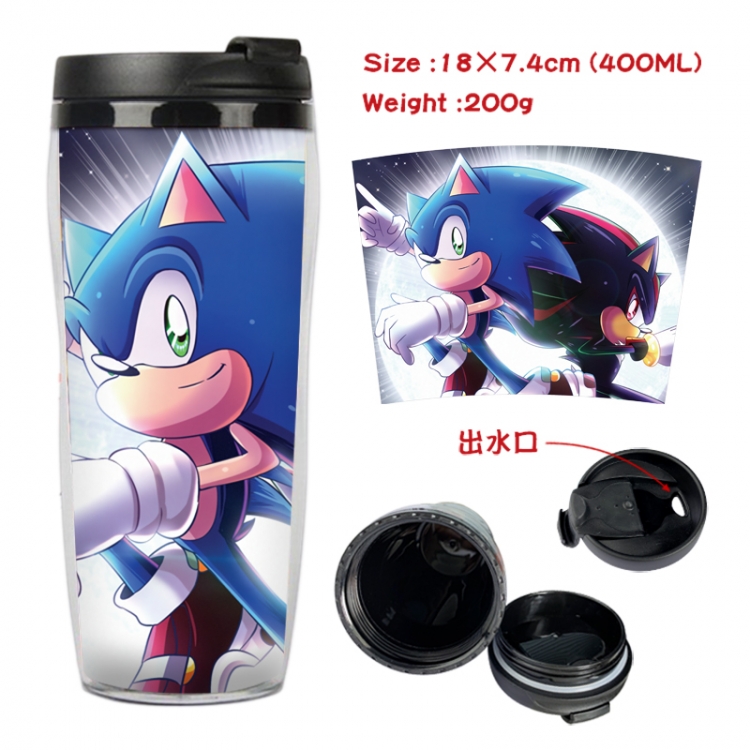 Sonic The Hedgehog Anime Starbucks leak proof and insulated cup 18X7.4CM 400ML 3A