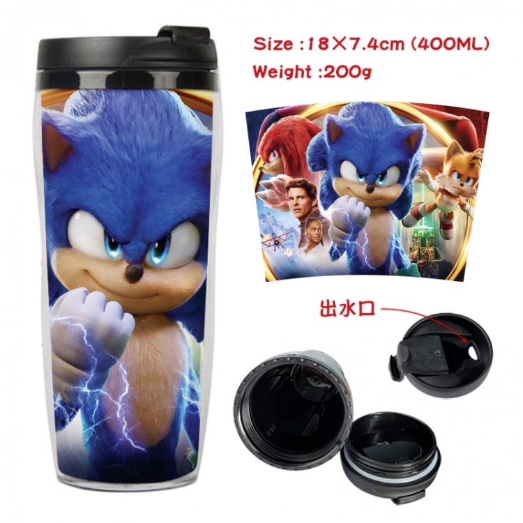 Sonic The Hedgehog Anime Starbucks leak proof and insulated cup 18X7.4CM 400ML 5A