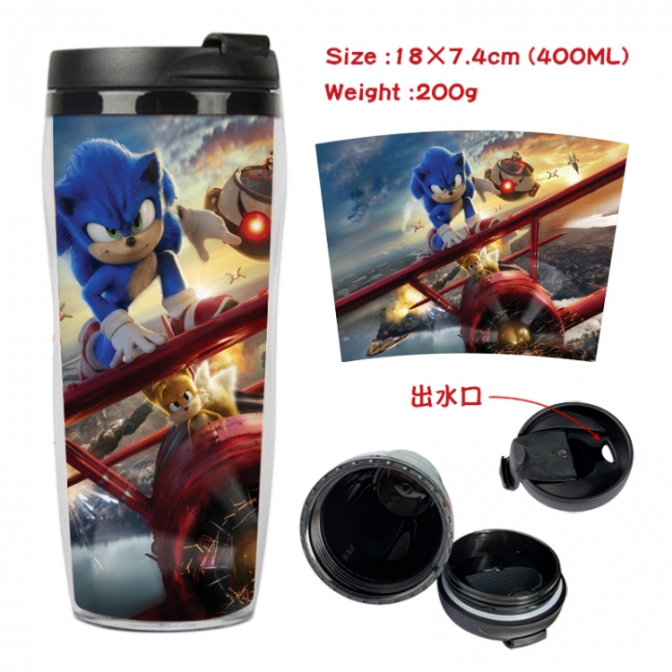Sonic The Hedgehog Anime Starbucks leak proof and insulated cup 18X7.4CM 400ML 4A