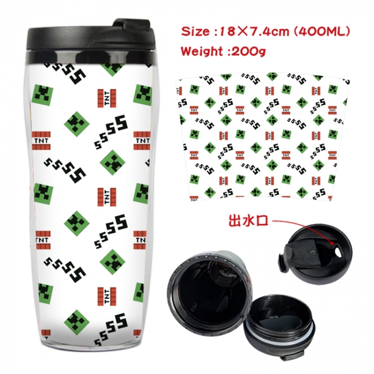 Minecraft Anime Starbucks leak proof and insulated cup 18X7.4CM 400ML 9A