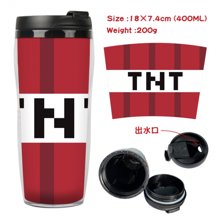 Minecraft Anime Starbucks leak proof and insulated cup 18X7.4CM 400ML 7A