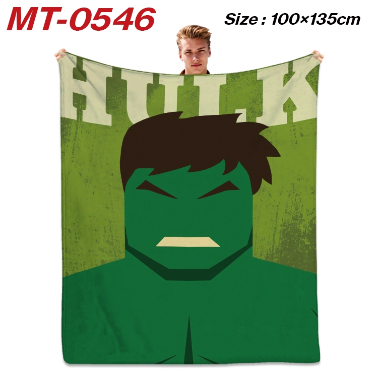 Marvel Hero  Anime flannel blanket air conditioner quilt double-sided printing 100x135cm MT-0546
