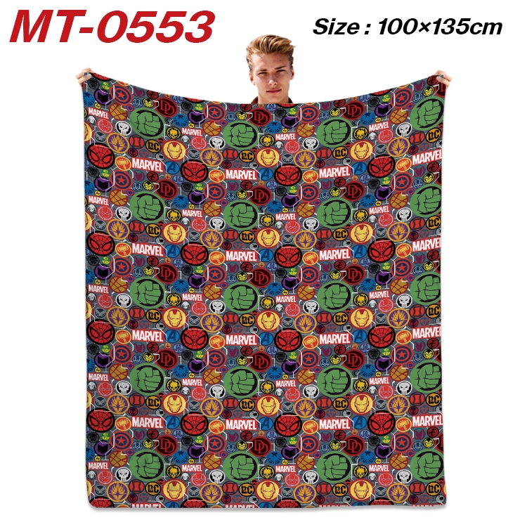 Marvel Hero  Anime flannel blanket air conditioner quilt double-sided printing 100x135cm MT-0553