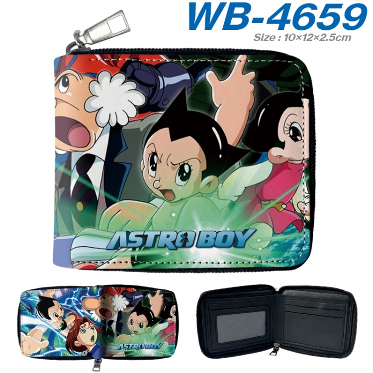 ASTROBOY Anime color short full zip folding wallet 10x12x2.5cm WB-4659A