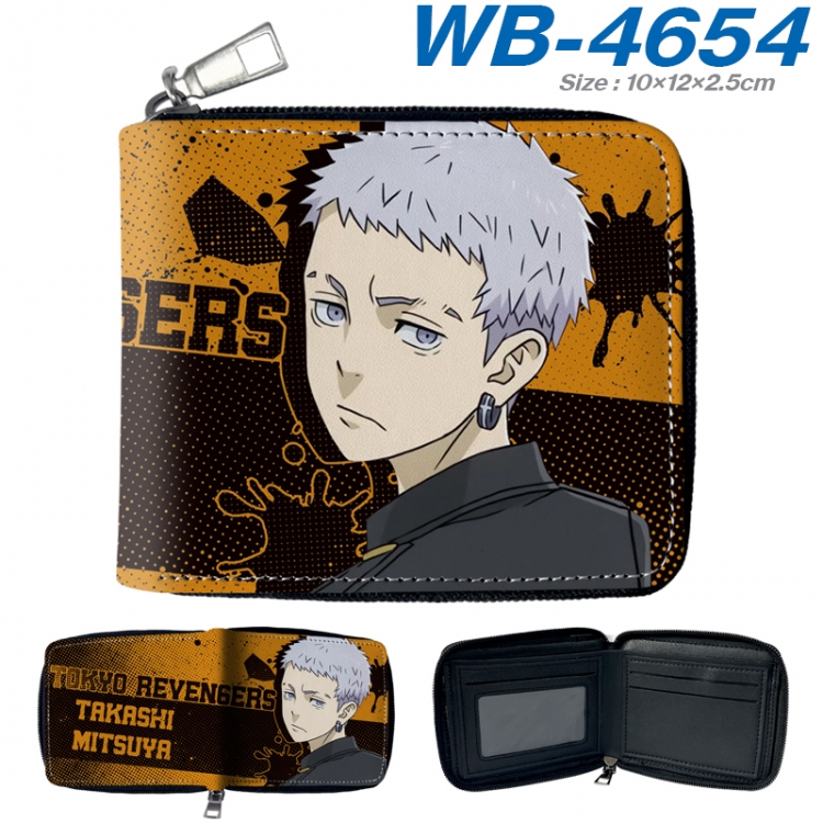 Tokyo Revengers Anime color short full zip folding wallet 10x12x2.5cm WB-4654A