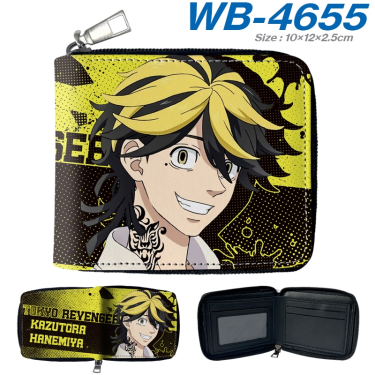 Tokyo Revengers Anime color short full zip folding wallet 10x12x2.5cm WB-4655A