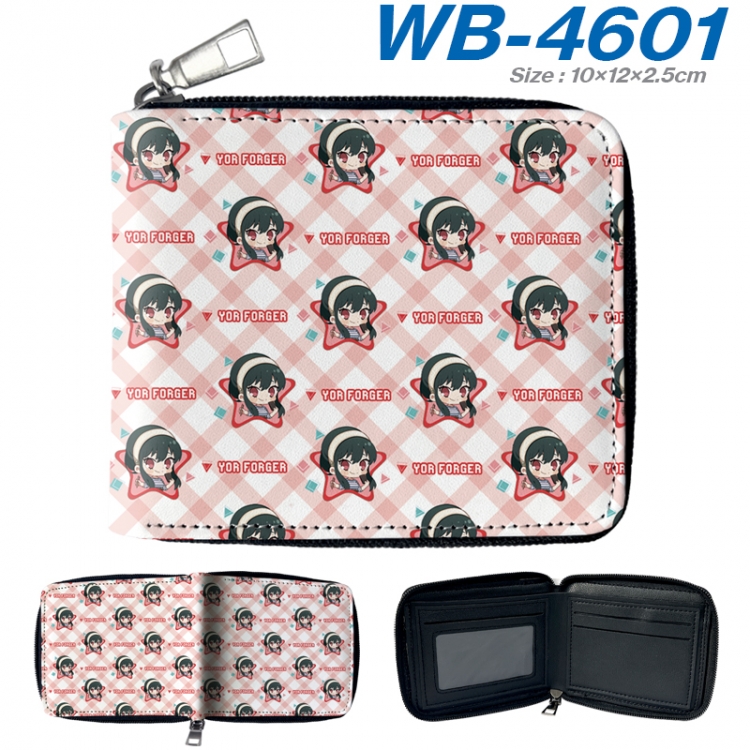 SPY×FAMILY Anime color short full zip folding wallet 10x12x2.5cm WB-4601A