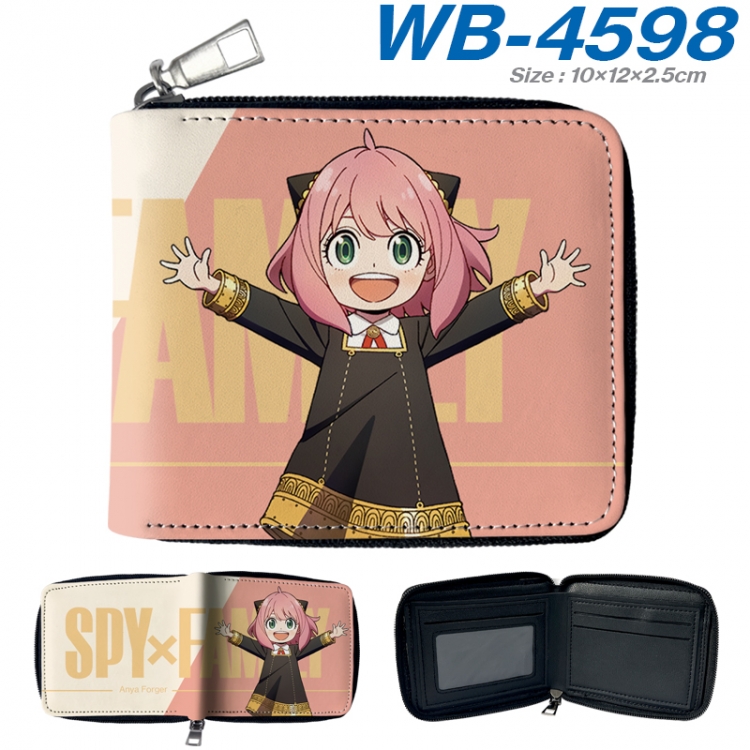 SPY×FAMILY Anime color short full zip folding wallet 10x12x2.5cm WB-4598A