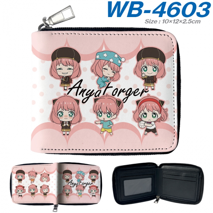 SPY×FAMILY Anime color short full zip folding wallet 10x12x2.5cm WB-4603A