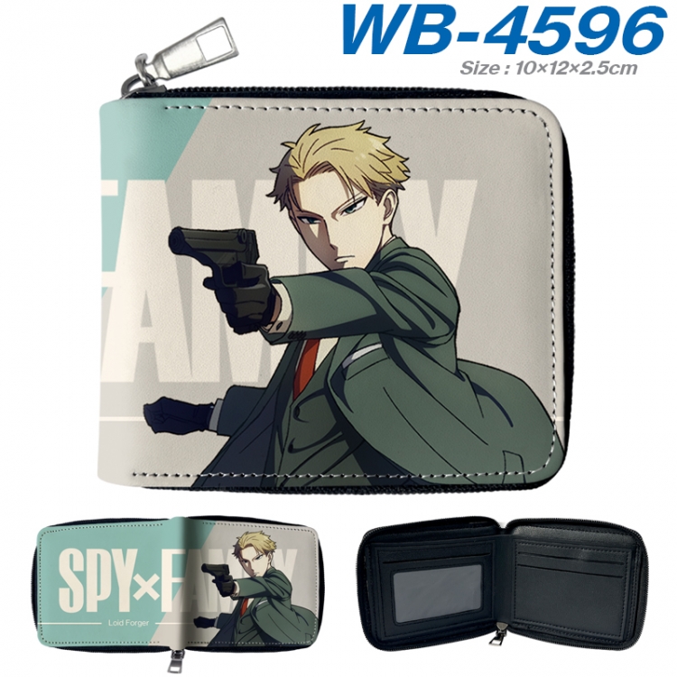 SPY×FAMILY Anime color short full zip folding wallet 10x12x2.5cm WB-4596A