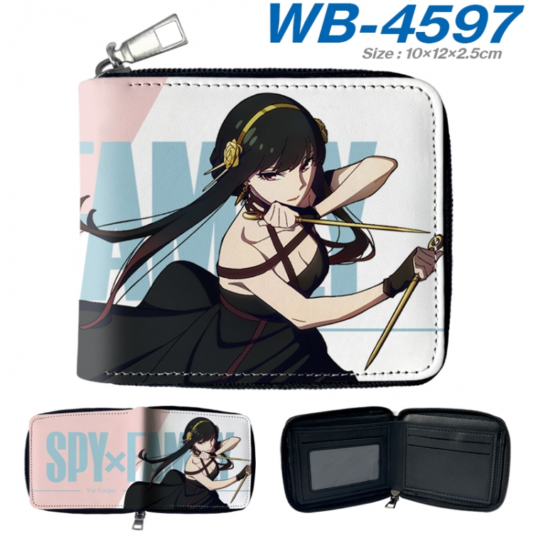 SPY×FAMILY Anime color short full zip folding wallet 10x12x2.5cm WB-4597A