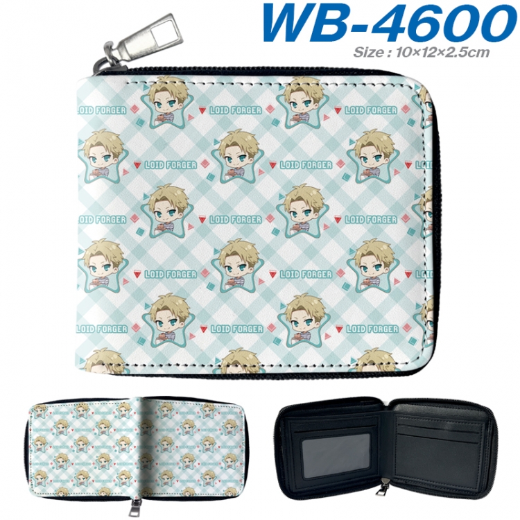 SPY×FAMILY Anime color short full zip folding wallet 10x12x2.5cm WB-4600A