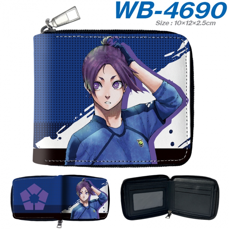 BLUE LOCK Anime color short full zip folding wallet 10x12x2.5cm WB-4690A