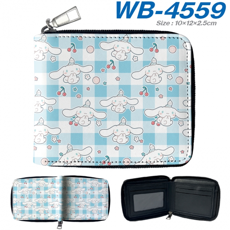 sanrio Anime color short full zip folding wallet 10x12x2.5cm WB-4559A