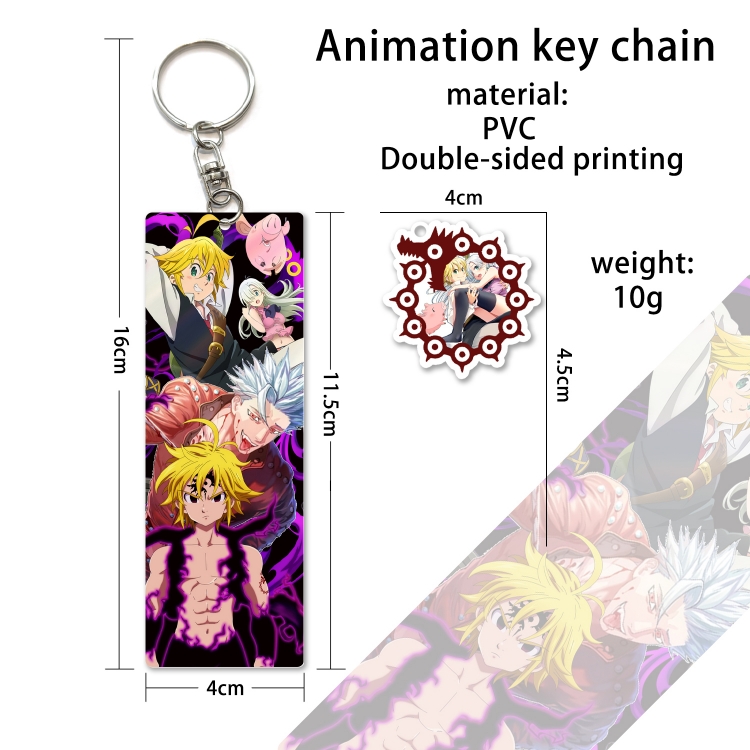 The Seven Deadly Sins PVC Keychain Bag Pendant Ornaments OPP Package price for 10 pcs YS110