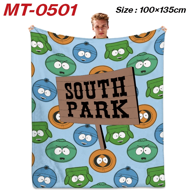 South Park  Anime flannel blanket air conditioner quilt double-sided printing 100x135cm MT-0501