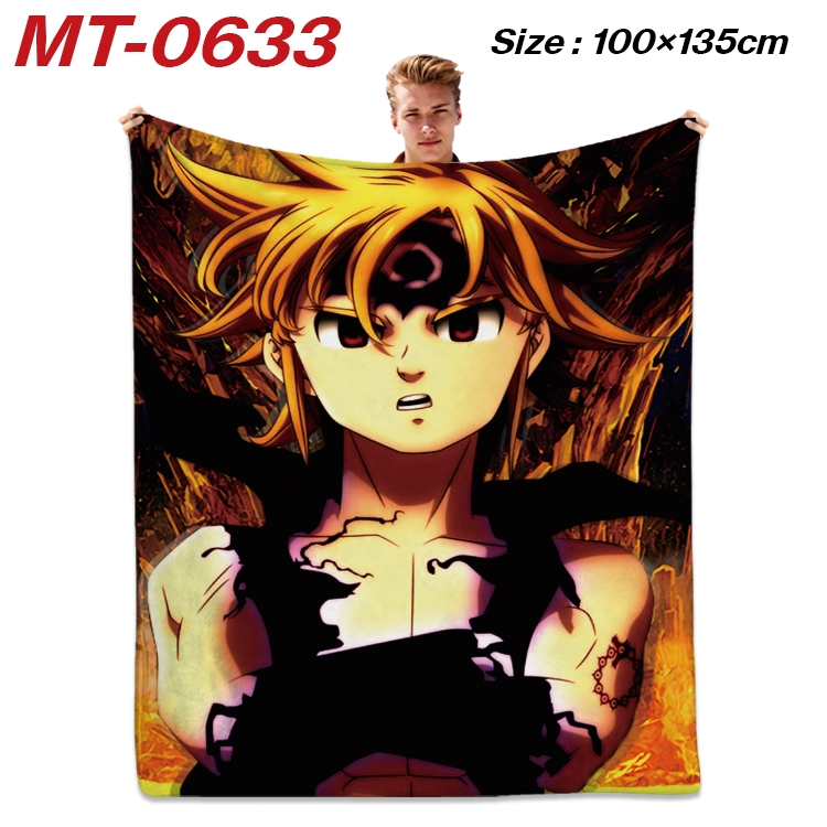 The Seven Deadly Sins  Anime flannel blanket air conditioner quilt double-sided printing 100x135cm MT-0633
