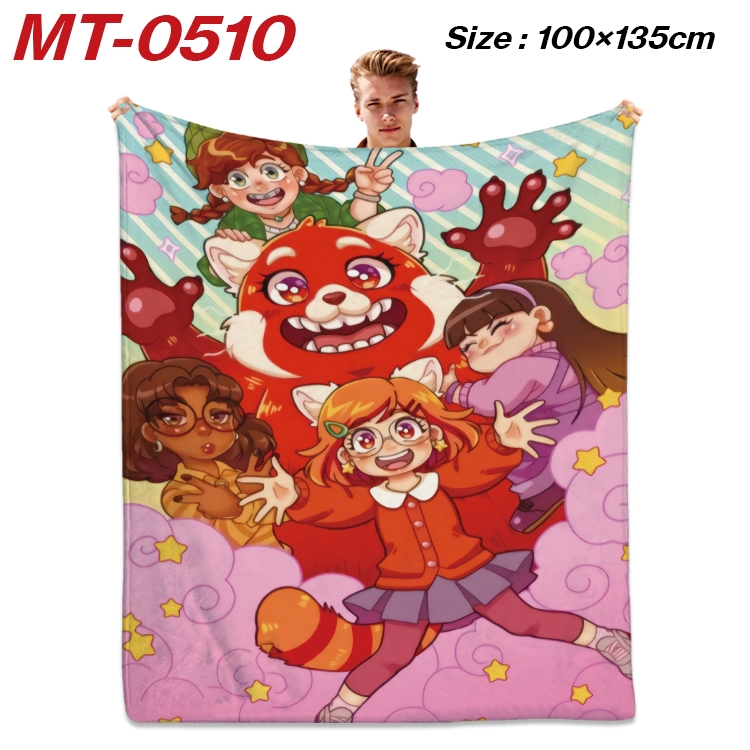 Turning Red  Anime flannel blanket air conditioner quilt double-sided printing 100x135cm MT-0510
