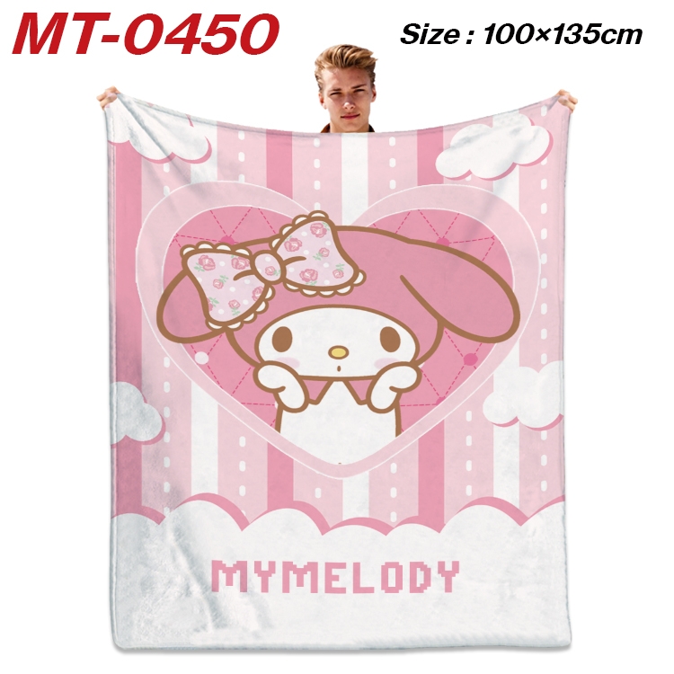 sanrio  Anime flannel blanket air conditioner quilt double-sided printing 100x135cm MT-0450
