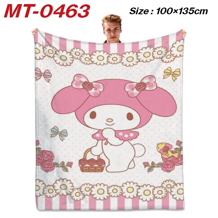sanrio  Anime flannel blanket air conditioner quilt double-sided printing 100x135cm MT-0463