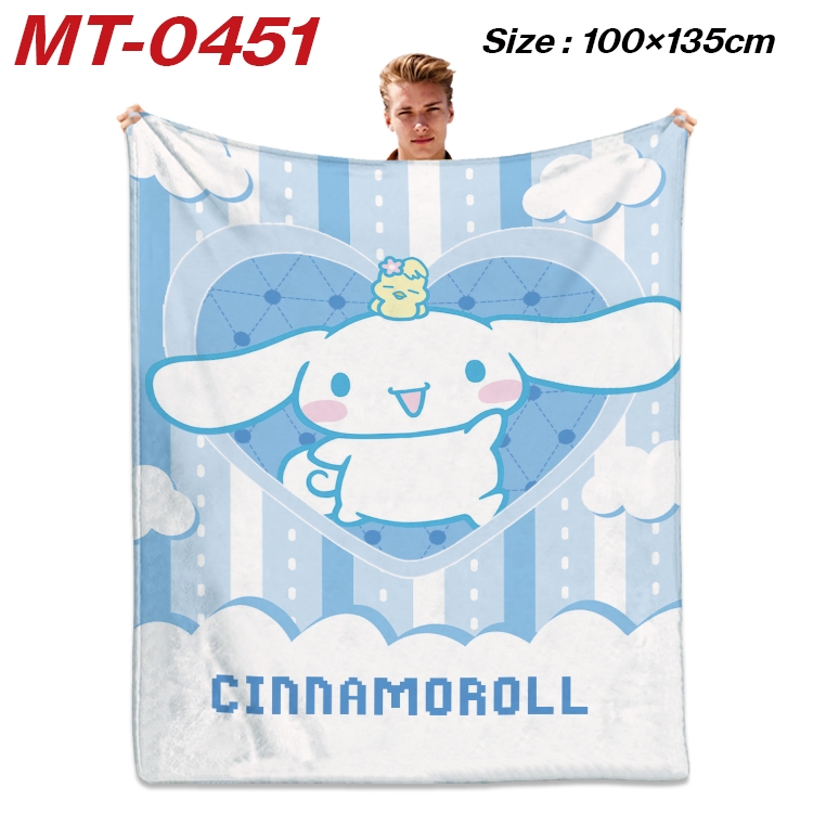 sanrio  Anime flannel blanket air conditioner quilt double-sided printing 100x135cm MT-0451