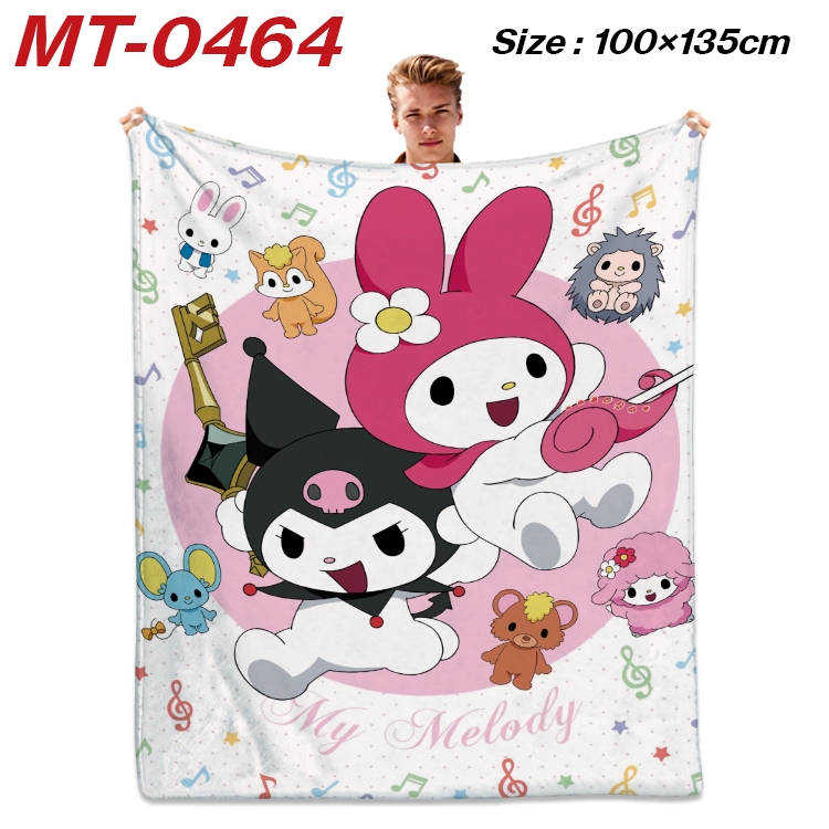 sanrio  Anime flannel blanket air conditioner quilt double-sided printing 100x135cm MT-0464