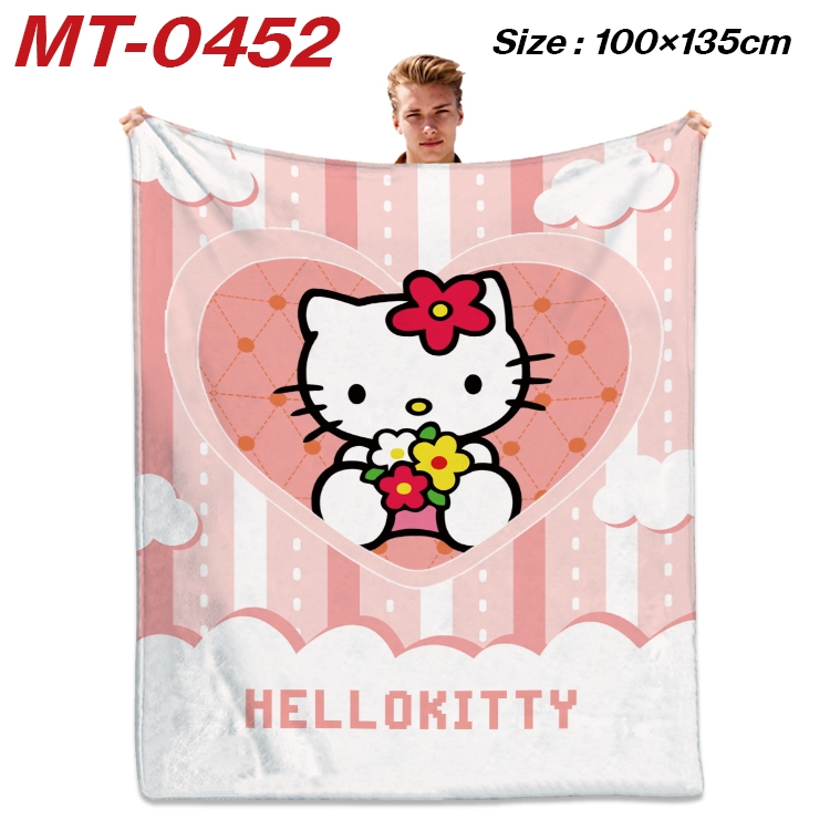 sanrio  Anime flannel blanket air conditioner quilt double-sided printing 100x135cm MT-0452