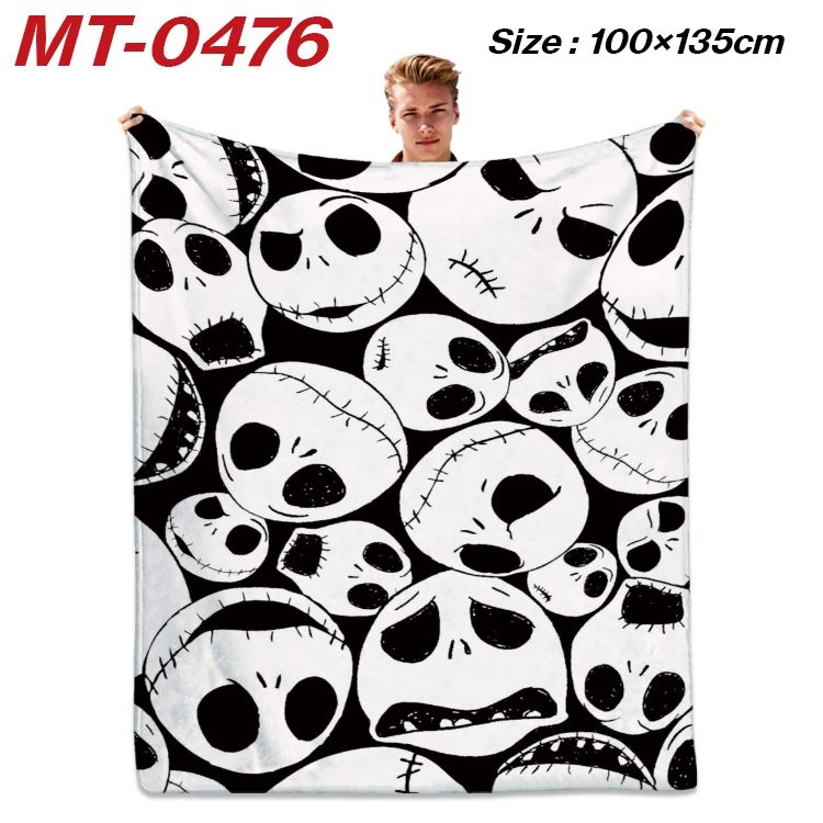 The Nightmare Before Christmas  Anime flannel blanket air conditioner quilt double-sided printing 100x135cm MT-0476