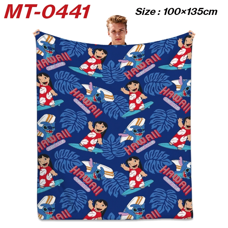 Stitch  Anime flannel blanket air conditioner quilt double-sided printing 100x135cm MT-0441