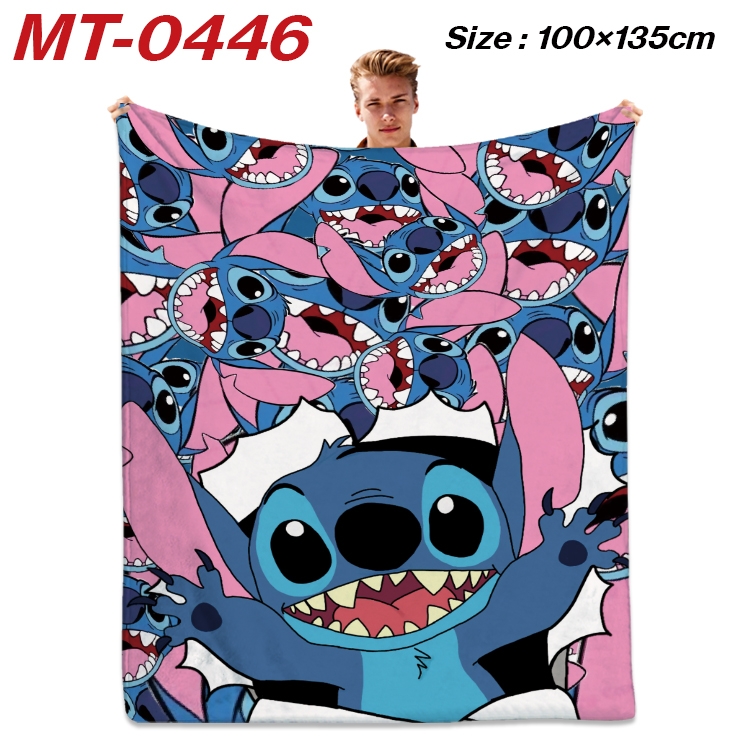 Stitch  Anime flannel blanket air conditioner quilt double-sided printing 100x135cm MT-0446