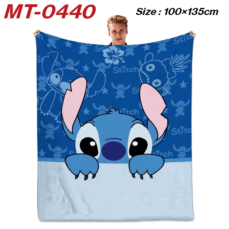 Stitch  Anime flannel blanket air conditioner quilt double-sided printing 100x135cm MT-0440