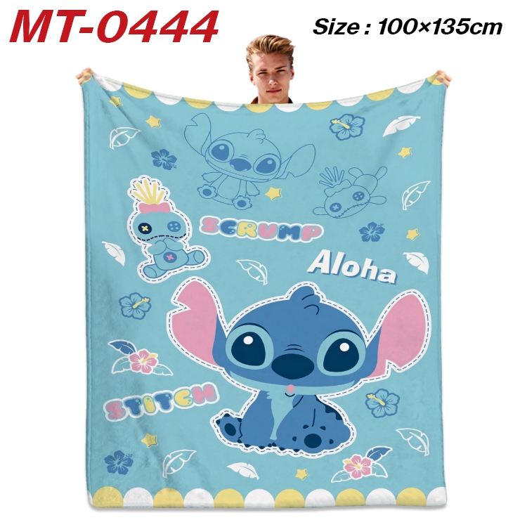 Stitch  Anime flannel blanket air conditioner quilt double-sided printing 100x135cm MT-0444