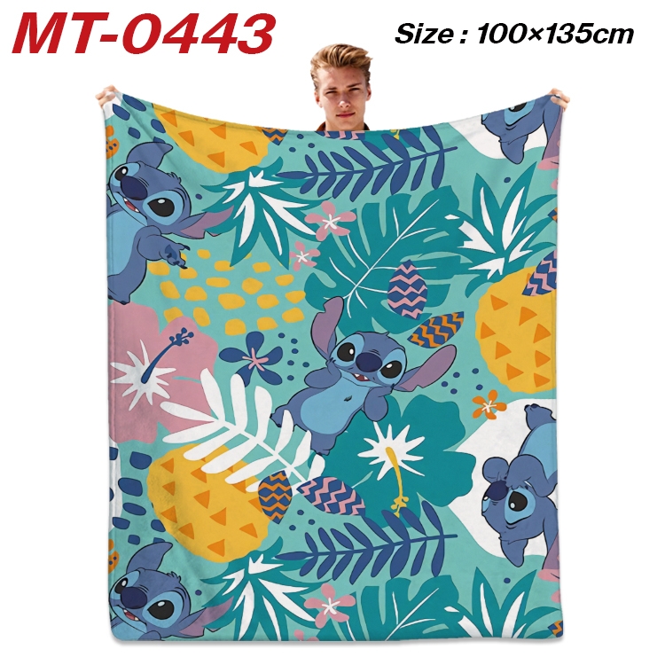 Stitch  Anime flannel blanket air conditioner quilt double-sided printing 100x135cm MT-0443
