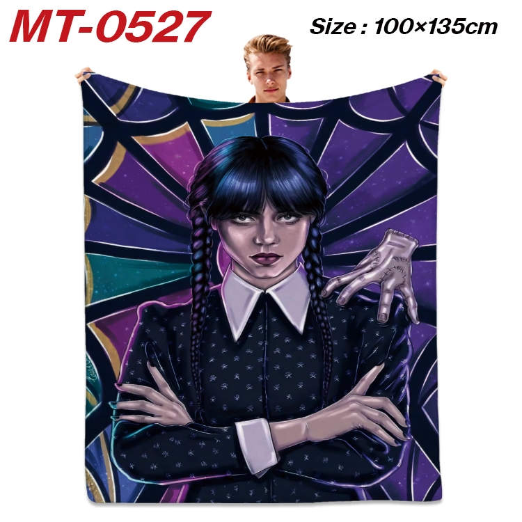 TheAddamsFamily Anime flannel blanket air conditioner quilt double-sided printing 100x135cm MT-0527
