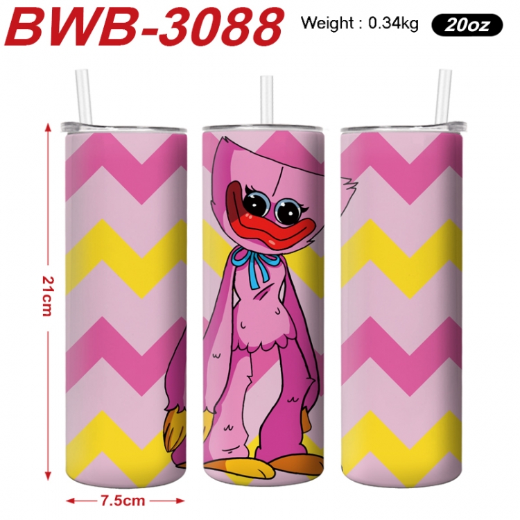Poppy Playtime Anime printing insulation cup straw cup 21X7.5CM BWB-3088A