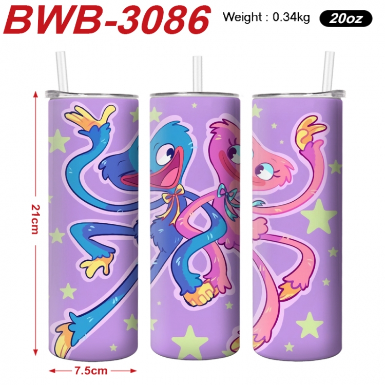 Poppy Playtime Anime printing insulation cup straw cup 21X7.5CM BWB-3086A