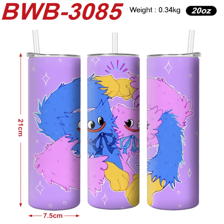 Poppy Playtime Anime printing insulation cup straw cup 21X7.5CM BWB-3085A