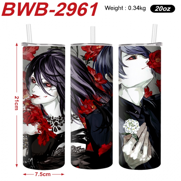 Tokyo Ghoul Anime printing insulation cup straw cup 21X7.5CM  BWB-2961A