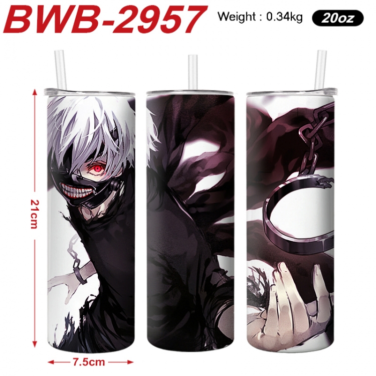 Tokyo Ghoul Anime printing insulation cup straw cup 21X7.5CM BWB-2957A