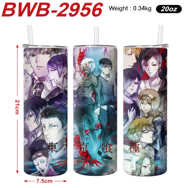 Tokyo Ghoul Anime printing insulation cup straw cup 21X7.5CM BWB-2956A