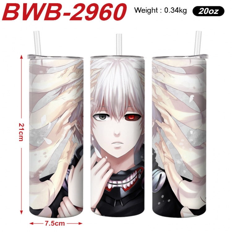 Tokyo Ghoul Anime printing insulation cup straw cup 21X7.5CM BWB-2960A