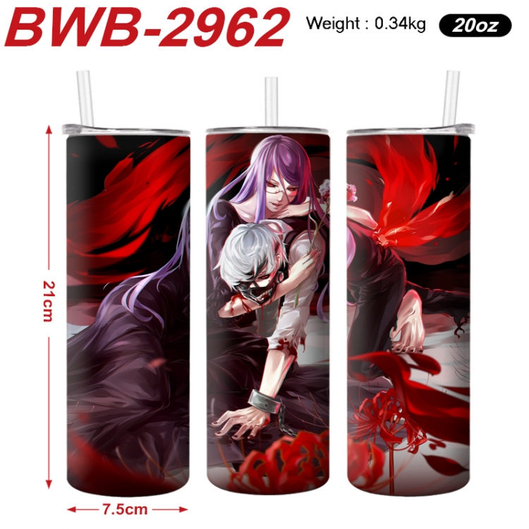 Tokyo Ghoul Anime printing insulation cup straw cup 21X7.5CM BWB-2962A