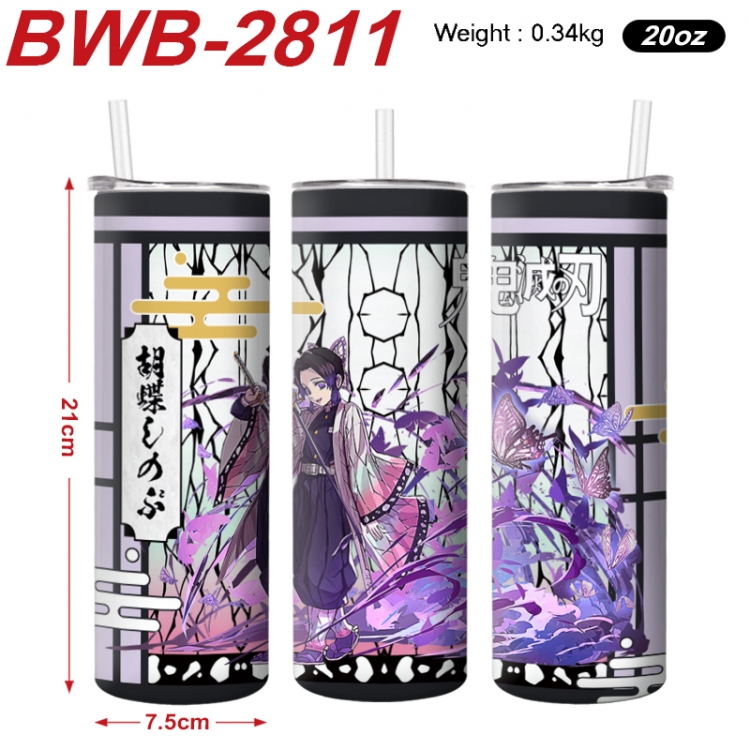 Demon Slayer Kimets Anime printing insulation cup straw cup 21X7.5CM BWB-2811A