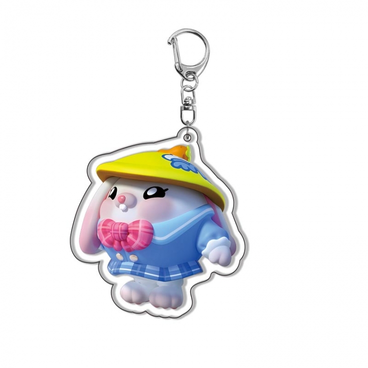 Egg Party Anime Acrylic Keychain Charm price for 5 pcs 1162Y